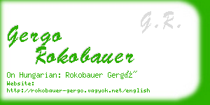 gergo rokobauer business card